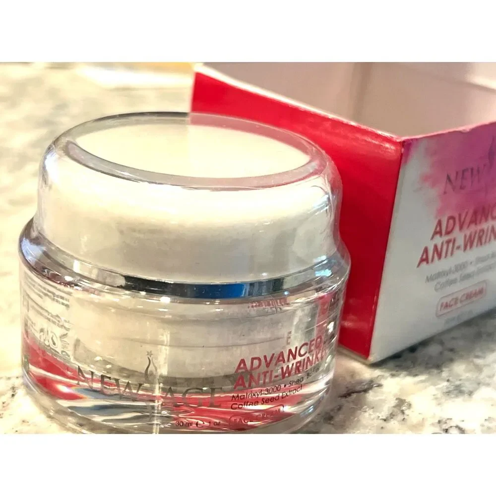 New Age Anti-Wrinkle Face Cream 1oz Matrixyl-3000 Shea Butter Coffee Seed NIB